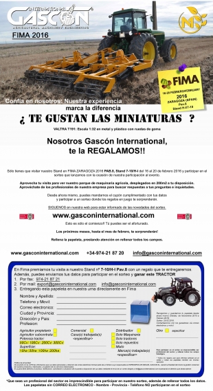 Partecipa e vinci: TRATTORE DA COLLEZIONE Gascón International
